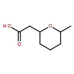 2H-Pyran-2-acetic acid, tetrahydro-6-methyl-, cis-