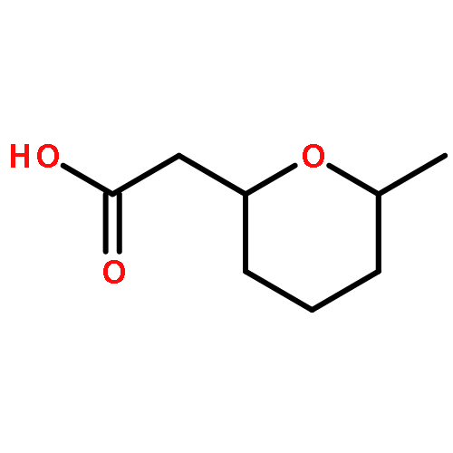 2H-Pyran-2-acetic acid, tetrahydro-6-methyl-, cis-