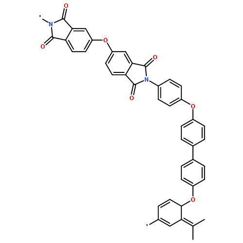 Poly[(1,3-dihydro-1,3-dioxo-2H-isoindole-2,5-diyl)oxy(1,3-dihydro-1,3-d
ioxo-2H-isoindole-5,2-diyl)-1,4-phenyleneoxy-1,4-phenylene(1-methylet
hylidene)-1,4-phenyleneoxy-1,4-phenylene]