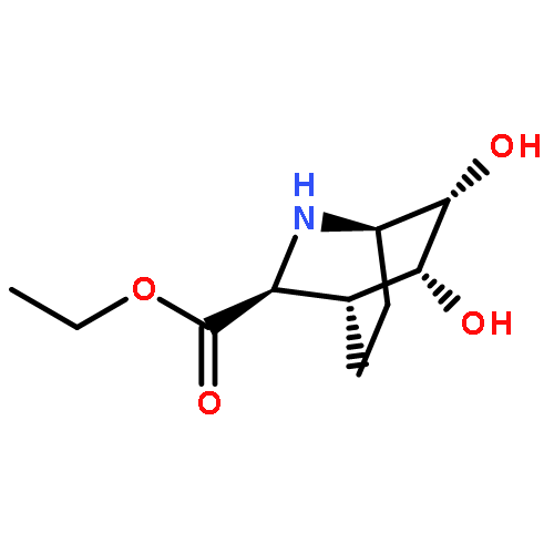 2-Azabicyclo[2.2.2]octane-3-carboxylic acid, 5,6-dihydroxy-, ethyl ester, (1R,3S,4R,5R,6S)- (9CI)