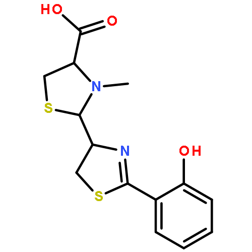 4-Thiazolidinecarboxylicacid, 2-[(4R)-4,5-dihydro-2-(2-hydroxyphenyl)-4-thiazolyl]-3-methyl-, (2R,4R)-