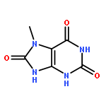 1H-Purine-2,6,8(3H)-trione,7,9-dihydro-7-methyl-