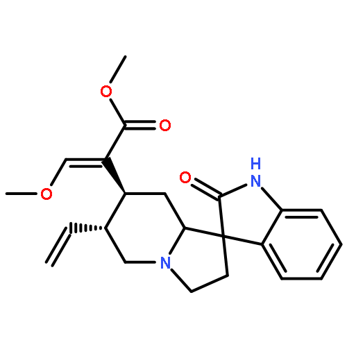 Spiro[3H-indole-3,1'(5'H)-indolizine]-7'-aceticacid, 6'-ethenyl-1,2,2',3',6',7',8',8'a-octahydro-a-(methoxymethylene)-2-oxo-, methyl ester, (aE,1'R,6'R,7'S,8'aS)-