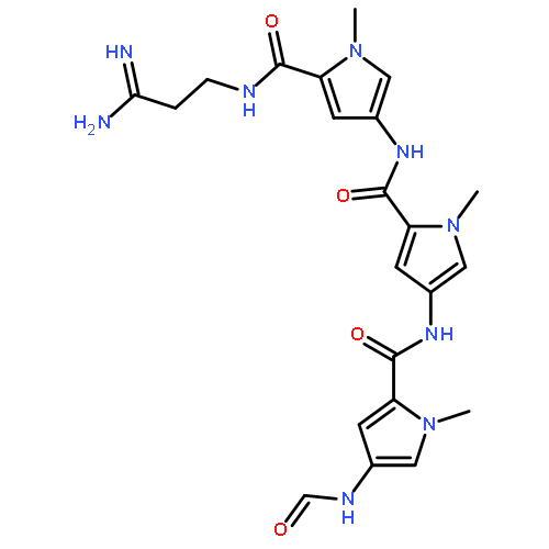 1H-Pyrrole-2-carboxamide,N-[5-[[(3-amino-3-iminopropyl)amino]carbonyl]-1-methyl-1H-pyrrol-3-yl]-4-[[[4-(formylamino)-1-methyl-1H-pyrrol-2-yl]carbonyl]amino]-1-methyl-