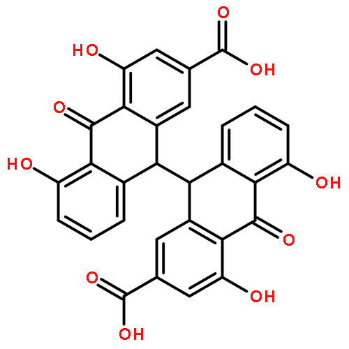 [9,9'-Bianthracene]-2,2'-dicarboxylicacid, 9,9',10,10'-tetrahydro-4,4',5,5'-tetrahydroxy-10,10'-dioxo-,(9R,9'R)-rel-(+)-