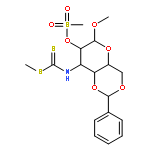 Altropyranoside, methyl4,6-O-benzylidene-3-deoxy-3-[(dithiocarboxy)amino]-, methyl ester,methanesulfonate (ester), a-D- (6CI,7CI,8CI)