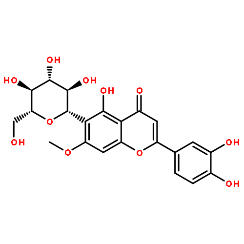 4H-1-Benzopyran-4-one,2-(3,4-dihydroxyphenyl)-6-b-D-glucopyranosyl-5-hydroxy-7-methoxy-