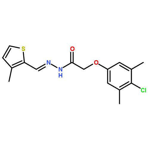 2-(4-chloro-3,5-dimethylphenoxy)-N'-[(3-methylthiophen-2-yl)methylidene]acetohydrazide