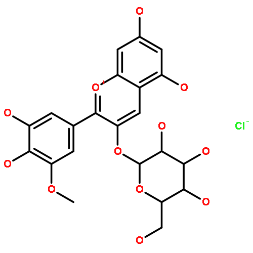 1-Benzopyrylium,2-(3,4-dihydroxy-5-methoxyphenyl)-3-(b-D-glucopyranosyloxy)-5,7-dihydroxy-, chloride (1:1)