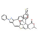 1-methylethyl 7-methyl-2-({3-[3-methyl-4-(prop-2-en-1-yloxy)phenyl]-1-phenyl-1H-pyrazol-4-yl}methylidene)-5-[4-(methylsulfanyl)phenyl]-3-oxo-2,3-dihydro-5H-[1,3]thiazolo[3,2-a]pyrimidine-6-carboxylate