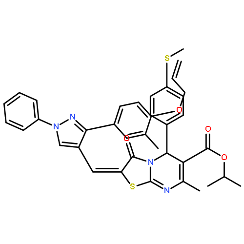 1-methylethyl 7-methyl-2-({3-[3-methyl-4-(prop-2-en-1-yloxy)phenyl]-1-phenyl-1H-pyrazol-4-yl}methylidene)-5-[4-(methylsulfanyl)phenyl]-3-oxo-2,3-dihydro-5H-[1,3]thiazolo[3,2-a]pyrimidine-6-carboxylate