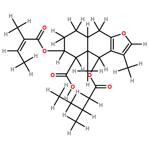 3beta-angeloyloxy-6beta-(3-methylpentanoyloxy)furanoeremophilan-14-oic acid