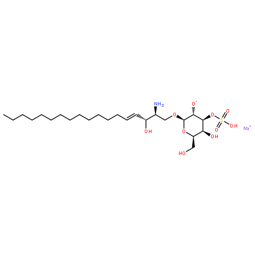 b-D-Galactopyranoside,(2S,3R,4E)-2-amino-3-hydroxy-4-octadecenyl, 3-(hydrogen sulfate), monosodiumsalt (9CI)