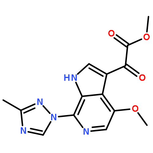 methyl 2-(4-methoxy-7-(3-methyl-1H-1,2,4-triazol-1-yl)-1H-pyrrolo[2,3-c]pyridin-3-yl)-2-oxoacetate