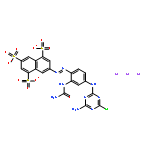 TRISODIUM 7-[[2-[(AMINOCARBONYL)AMINO]-4-[(4-AMINO-6-CHLORO-1,3,5-TRIAZIN-2-YL)AMINO]PHENYL]AZO]NAPHTHALENE-1,3,5-TRISULPHONATE 