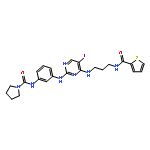 N-[3-[[5-IODO-4-[[3-[(2-THIENYLCARBONYL)AMINO]PROPYL]AMINO]-2-PYRIMIDINYL]AMINO]PHENYL]-1-PYRROLIDINECARBOXAMIDE 