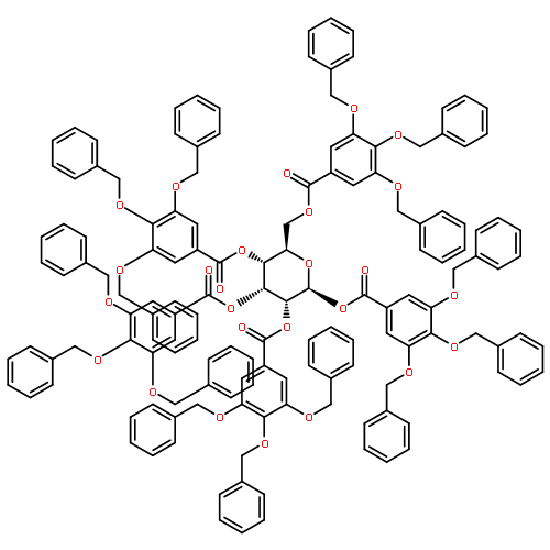 (2S,3R,4S,5R,6R)-6-(((3,4,5-tris(benzyloxy)benzoyl)oxy)methyl)tetrahydro-2H-pyran-2,3,4,5-tetrayl tetrakis(3,4,5-tris(benzyloxy)benzoate)