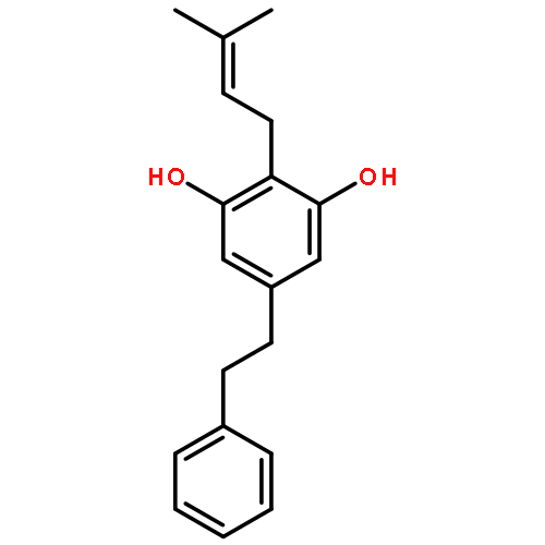 2-(3-methylbut-2-en-1-yl)-5-(2-phenylethyl)benzene-1,3-diol