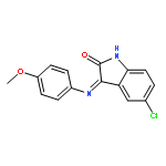 2H-Indol-2-one, 5-chloro-1,3-dihydro-3-[(4-methoxyphenyl)imino]-