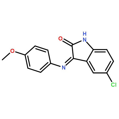 2H-Indol-2-one, 5-chloro-1,3-dihydro-3-[(4-methoxyphenyl)imino]-