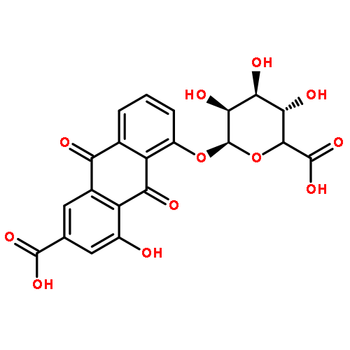 b-D-Glucopyranosiduronic acid,6-carboxy-9,10-dihydro-8-hydroxy-9,10-dioxo-1-anthracenyl (9CI)