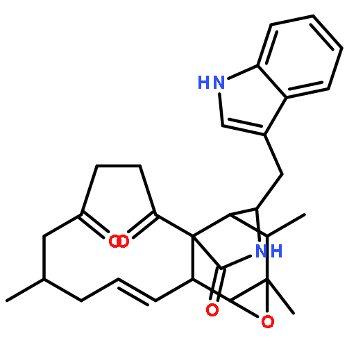 (1E,4S,9aR,12S,12aR,13S,13aR,14aS,14bR)-12-(1H-indol-3-ylmethyl)-4,13,13a-trimethyl-4,5,7,8,12,12a,13,13a,14a,14b-decahydro-3H-cycloundeca[d]oxireno[f]isoindole-6,9,10(11H)-trione