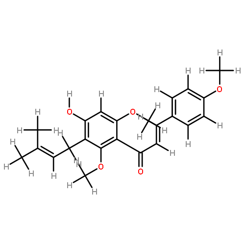 2',4',6'-Tri-Me ether-2',4,4',6'-Tetrahydroxy-3'-prenylchalcone