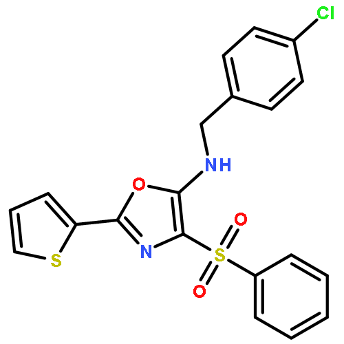 N-(4-chlorobenzyl)-4-(phenylsulfonyl)-2-thiophen-2-yl-1,3-oxazol-5-amine