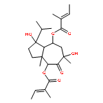 CROTONIC ACID, 2-METHYL-, 4,8-DIESTER WITH 2,3,3A,4,6,7,8,8A.BETA.-OCTAHYDRO-1.ALPHA.,4.BETA.,6.BETA.,8.BETA.-TETRAHYDROXY-1.BETA.-ISOPROPYL-3A.ALPHA.,6-DIMETHYL-5(1H)-AZULENONE, (Z,Z)- 