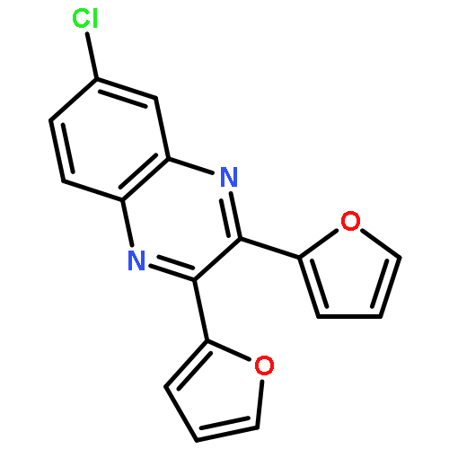 QUINOXALINE, 6-CHLORO-2,3-DI-2-FURANYL-