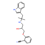 BUCINDOLOL;2-[2-HYDROXY-3-[[2-(1H-INDOL-3-YL)-1,1-DIMETHYLETHYL]AMINO]PROPOXY]BENZONITRILE 