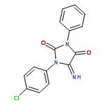 2,4-IMIDAZOLIDINEDIONE, 1-(4-CHLOROPHENYL)-5-IMINO-3-PHENYL-