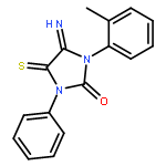 2-IMIDAZOLIDINONE, 4-IMINO-3-(2-METHYLPHENYL)-1-PHENYL-5-THIOXO-