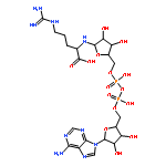 2-[[5-[[[[5-(6-aminopurin-9-yl)-3,4-dihydroxy-tetrahydrofuran-2-yl]methoxy-hydroxy-phosphoryl]oxy-hydroxy-phosphoryl]oxymethyl]-3,4-dihydroxy-tetrahydrofuran-2-yl]amino]-5-guanidino-pentanoic acid