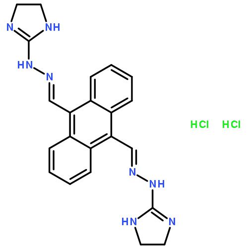 9,10-ANTHRACENEDICARBOXALDEHYDE, BIS[(4,5-DIHYDRO-1H-IMIDAZOL-2-YL)HYDRAZONE], DIHYDROCHLORIDE 