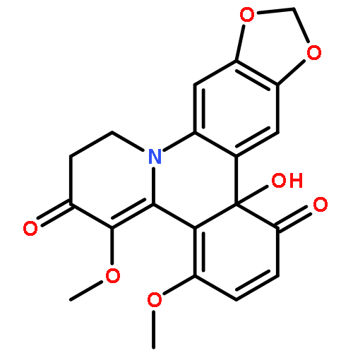 13a-hydroxy-9,10-dimethoxy-2,3-(methylenedioxy)-8,13-dioxo-5,6,13,13a-tetrahydro-8H-dibenzoquinolizine