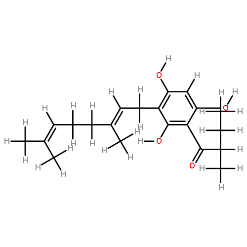 (E)-form-1-[3-(3,7-Dimethyl-2,6-octadienyl)-2,4,6-trihydroxyphenyl]-2-methyl-1-butanone