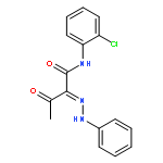 BUTANAMIDE, N-(2-CHLOROPHENYL)-3-OXO-2-(PHENYLHYDRAZONO)-