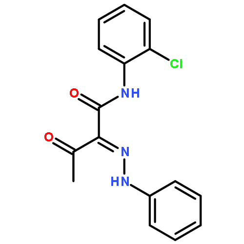 BUTANAMIDE, N-(2-CHLOROPHENYL)-3-OXO-2-(PHENYLHYDRAZONO)-