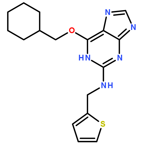 1H-Purin-2-amine, 6-(cyclohexylmethoxy)-N-(2-thienylmethyl)-