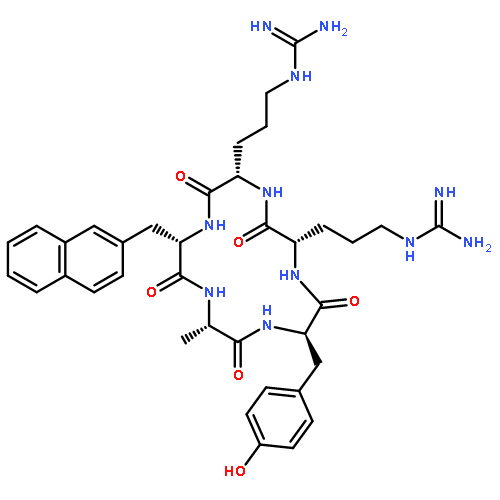 Cyclo[3-(2-naphthalenyl)-L-alanyl-L-alanyl-D-tyrosyl-L-arginyl-L-arginyl]