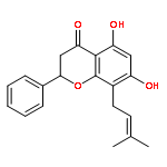 4H-1-Benzopyran-4-one,2,3-dihydro-5,7-dihydroxy-8-(3-methyl-2-butenyl)-2-phenyl-