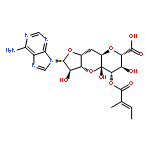 9-{6,10-anhydro-5-deoxy-8-O-[(2E)-2-methylbut-2-enoyl]-beta-D-arabino-alpha-L-ido-undec-7-ulopyranosefuranuronosyl}-9H-purin-6-amine