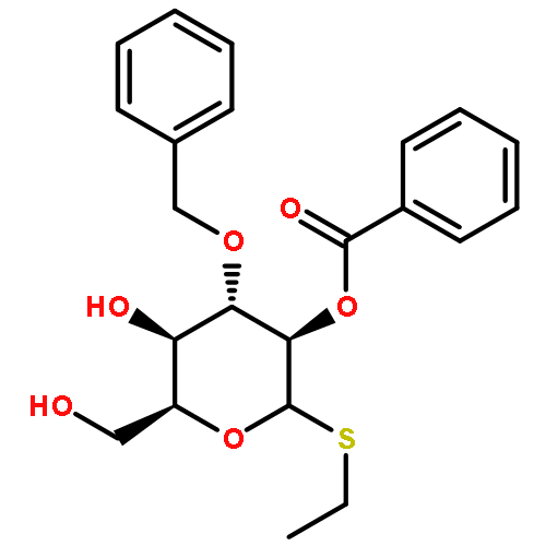 L-Idopyranoside, ethyl 3-O-(phenylmethyl)-1-thio-, 2-benzoate