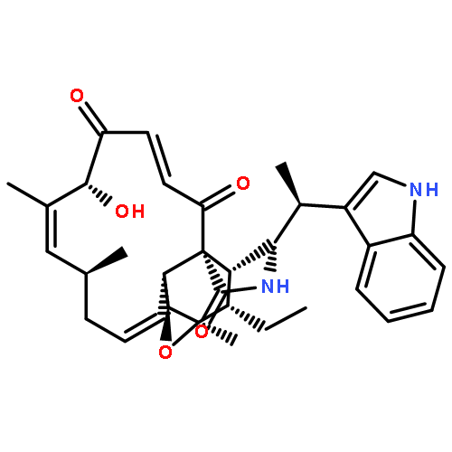 3H-Cyclotridec[d]oxireno[f]isoindole-8,11,12(13H)-trione,15-ethyl-4,7,14,14a,15,15a,16a,16b-octahydro-7-hydroxy-14-[(1S)-1-(1H-indol-3-yl)ethyl]-4,6,15a-trimethyl-,(1E,4S,5E,7R,9E,11aR,14S,14aR,15S,15aR,16aS,16bR)-