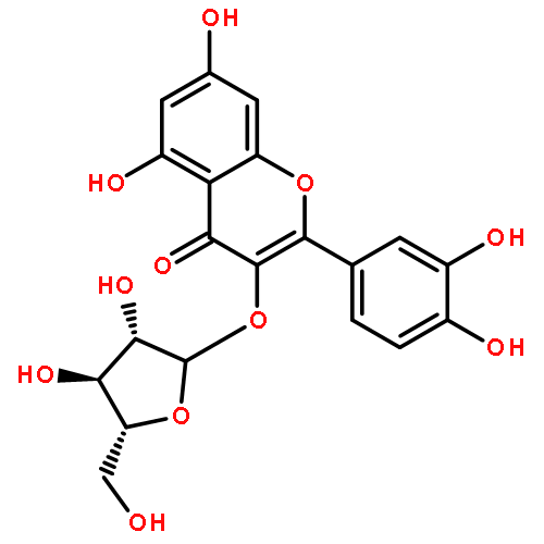 2-(3,4-dihydroxyphenyl)-5,7-dihydroxy-4-oxo-4H-chromen-3-yl D-arabinofuranoside