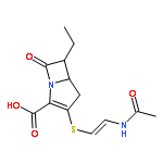 1-Azabicyclo[3.2.0]hept-2-ene-2-carboxylicacid, 3-[[(1E)-2-(acetylamino)ethenyl]thio]-6-ethyl-7-oxo-, (5R,6R)-