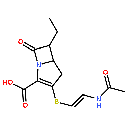 1-Azabicyclo[3.2.0]hept-2-ene-2-carboxylicacid, 3-[[(1E)-2-(acetylamino)ethenyl]thio]-6-ethyl-7-oxo-, (5R,6R)-