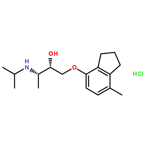 2-Butanol,1-[(2,3-dihydro-7-methyl-1H-inden-4-yl)oxy]-3-[(1-methylethyl)amino]-,hydrochloride, (2R,3R)-rel- (9CI)