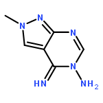 5H-PYRAZOLO[3,4-D]PYRIMIDIN-5-AMINE, 2,4-DIHYDRO-4-IMINO-2-METHYL-